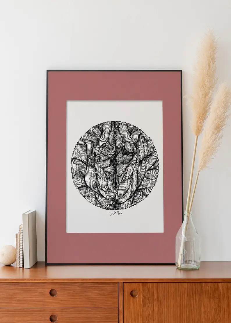 Vulvamandalas - Handmade Original Ink Illustrations